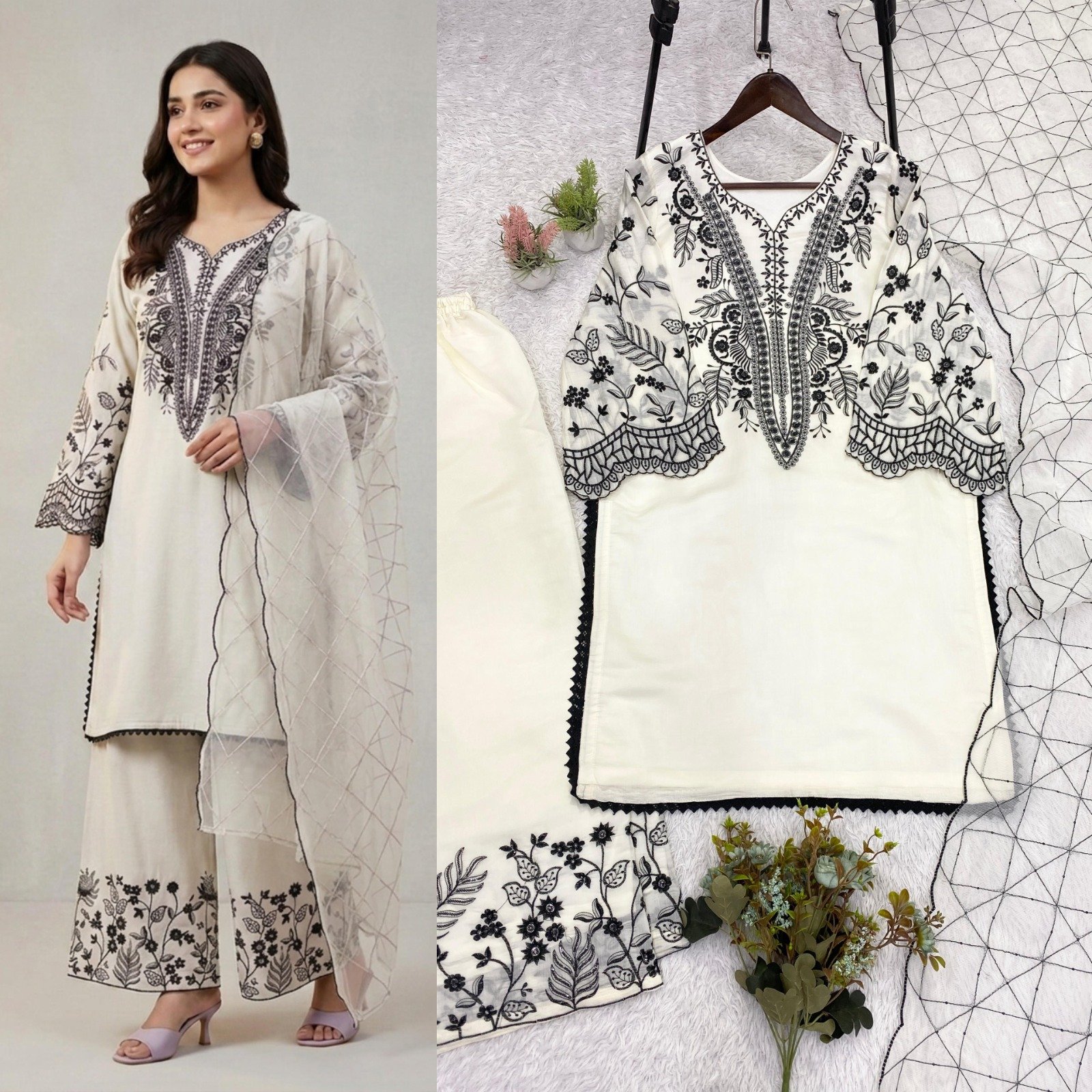 top palazzo and duppata set top palazzo and duppata set