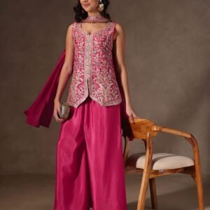 women's pure viscose chinon kurta sharara set's with dupatta