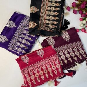 heavy summer heavy hand work saree