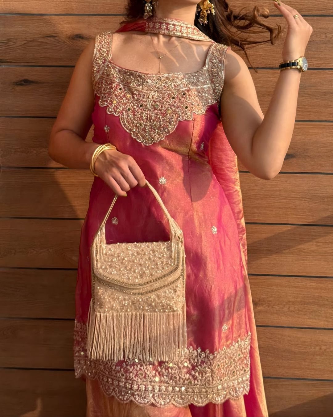 presenting top palazzo dupptta set heavy fandy silk with sequence embroidery work presenting top palazzo dupptta set heavy fandy silk with sequence embroidery work