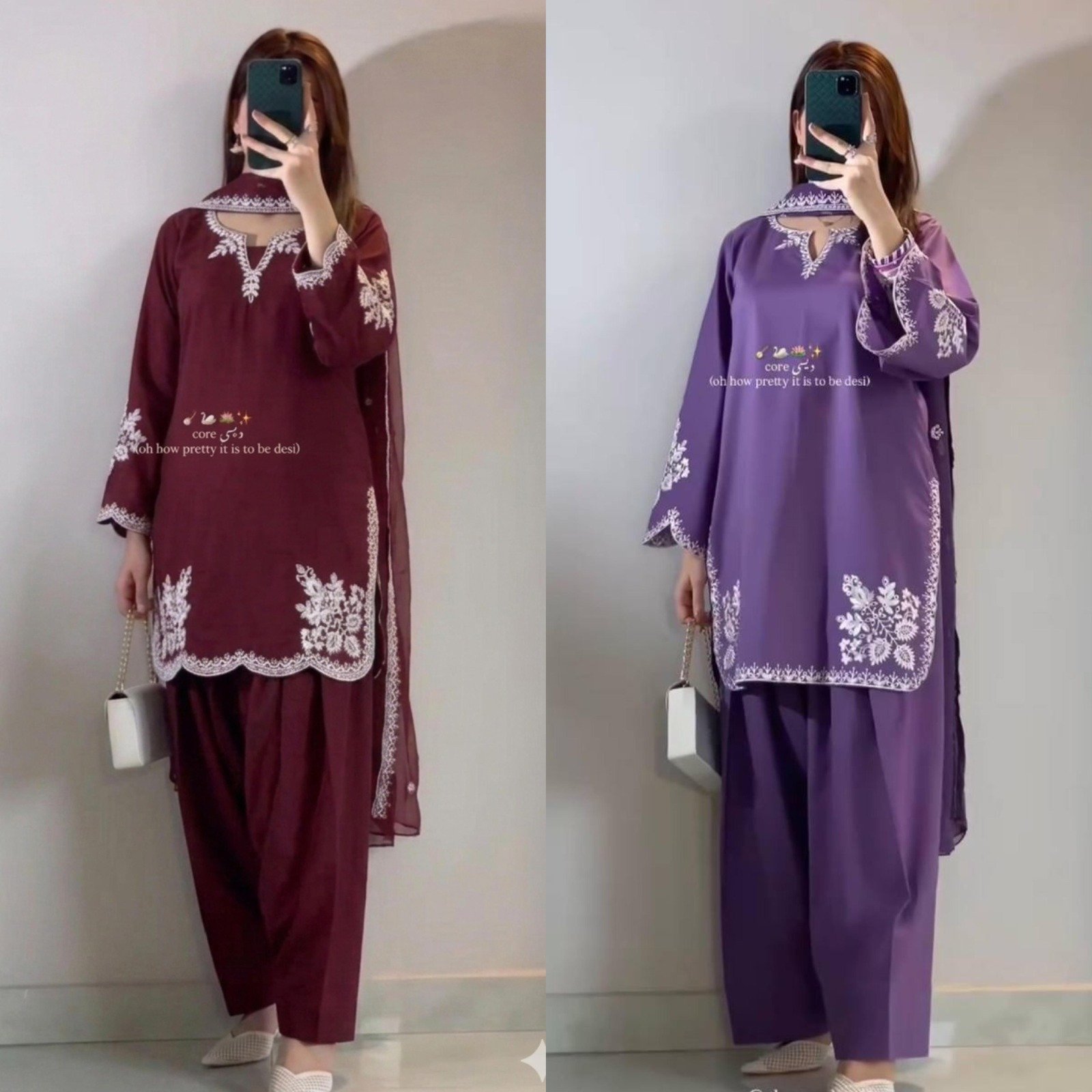 new designer party wear look top with farshi salwar suit heavy roman cotton material with embroidery work new designer party wear look top with farshi salwar suit heavy roman cotton material with embroidery work