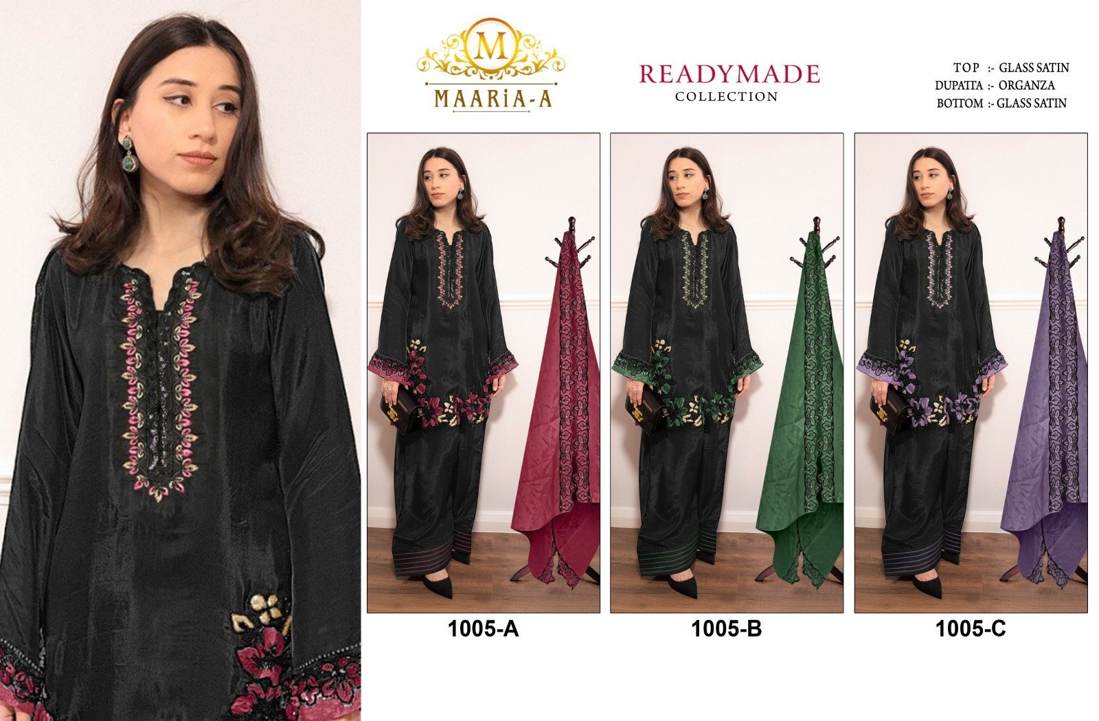 satin with embroidery sequence work and khalil work presenting readymade pakistani suit glass satin with embroidery sequence work and khalil work presenting readymade pakistani suit glass