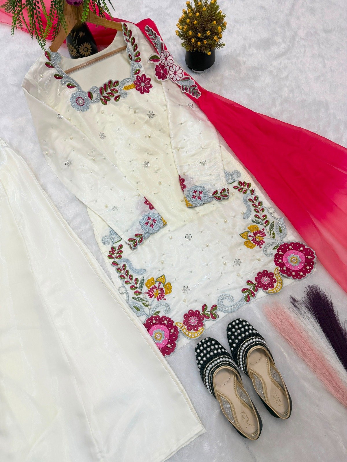 new designer party wear look top , sharara plazzo and dupatta new designer party wear look top , sharara plazzo and dupatta