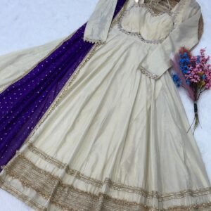 gown with dupatta collections