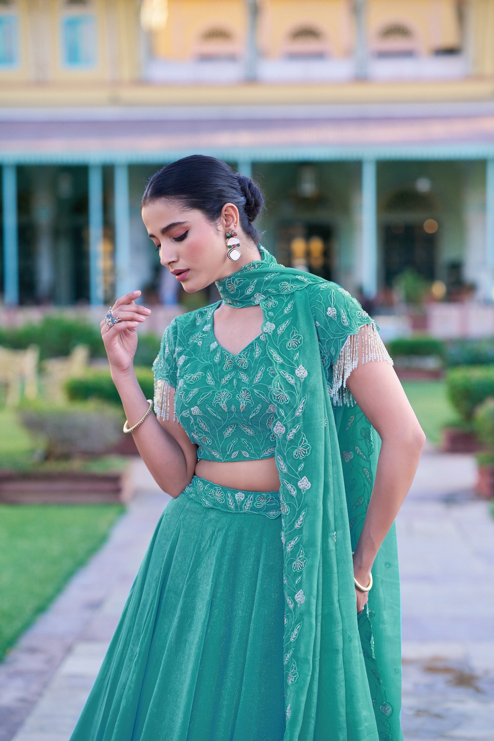 lehenga thread embroidery come together to create a lehenga that feels effortlessly regal and festive lehenga thread embroidery come together to create a lehenga that feels effortlessly regal and festive