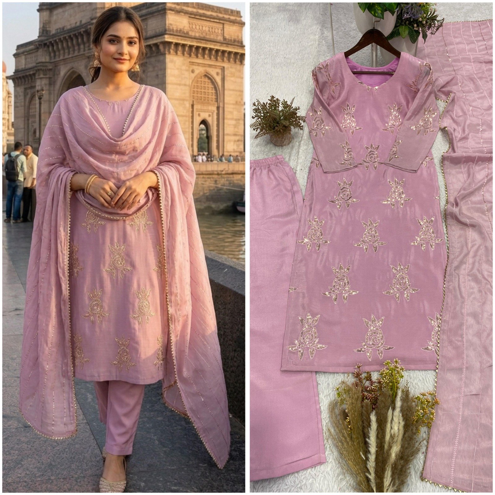 our designer sequence embroidered worked top pant with dupatta our designer sequence embroidered worked top pant with dupatta