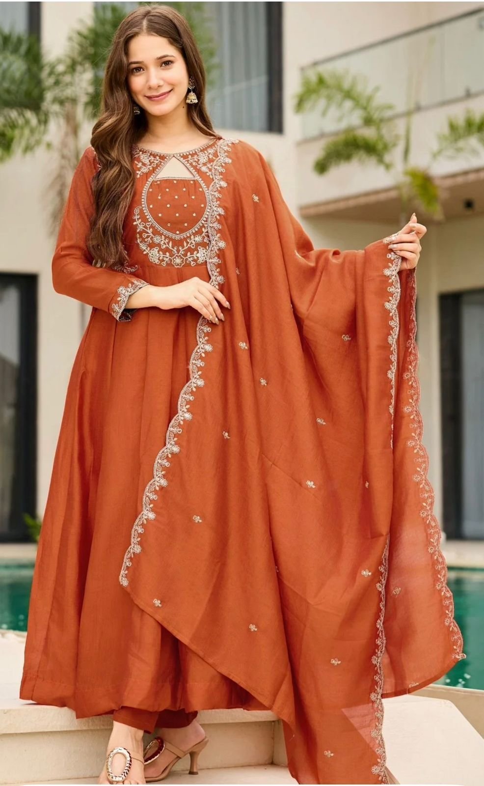 NEW BEUTIFUL HEAVY FULLY STITCHIED ANARKALI SUIT