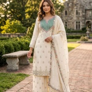 new designer party sharara suit & dupatta set