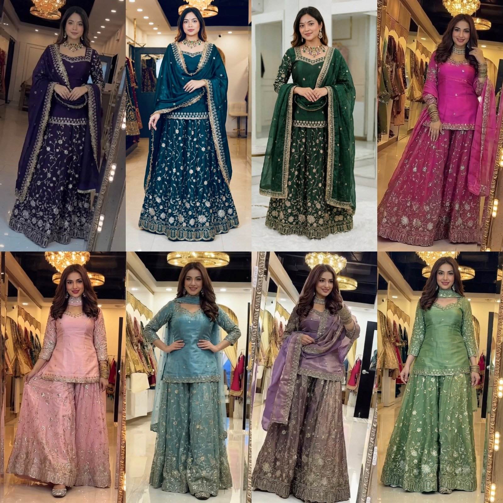 kurta palazzo set pure frendy silk with embroidery sequence worked kurta palazzo set pure frendy silk with embroidery sequence worked