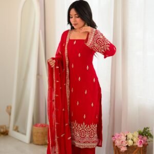 readymade suit heavy faux georgettee with embroidery heavy beads work  sequence thread work
