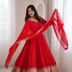 pecial collection beautiful gown bottom and dupatta ready to wear collection