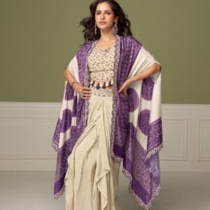 indo~western real chinon & embrodiery work