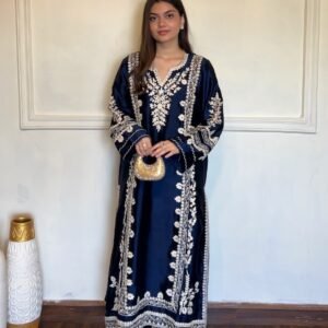 Over Size Long Kaftan & Bottom With Dupatta set