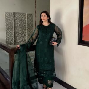 designer heavy embroidery sequence work 3 pis suit set