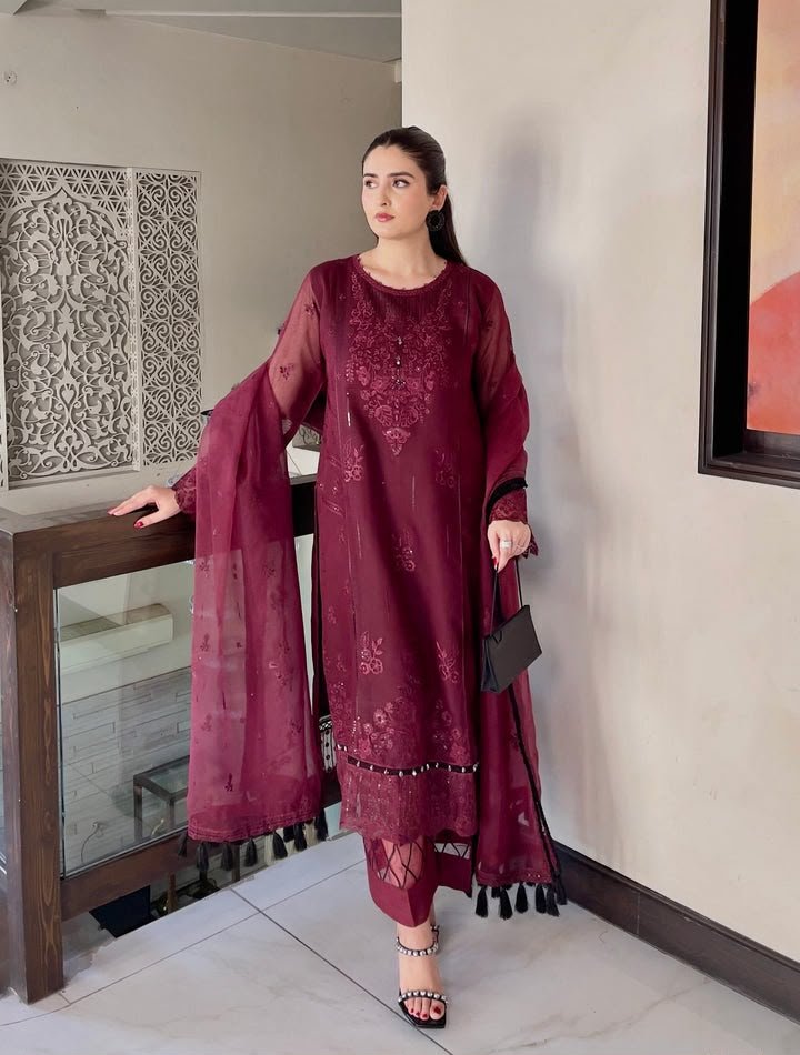 designer heavy embroidery sequence work 3 pis suit set designer heavy embroidery sequence work 3 pis suit set