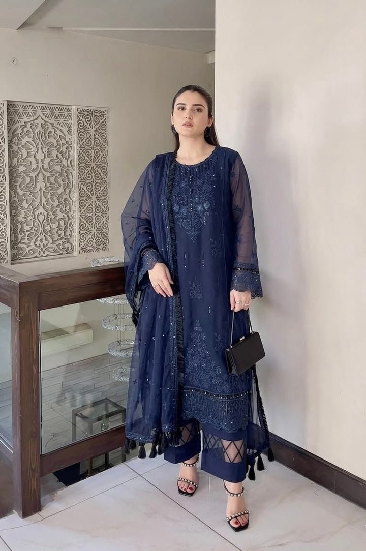 designer heavy embroidery sequence work 3 pis suit set designer heavy embroidery sequence work 3 pis suit set