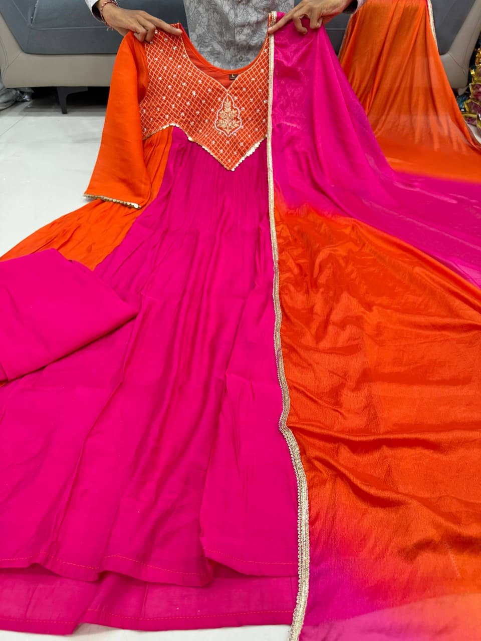 premium festive anarkali set premium festive anarkali set