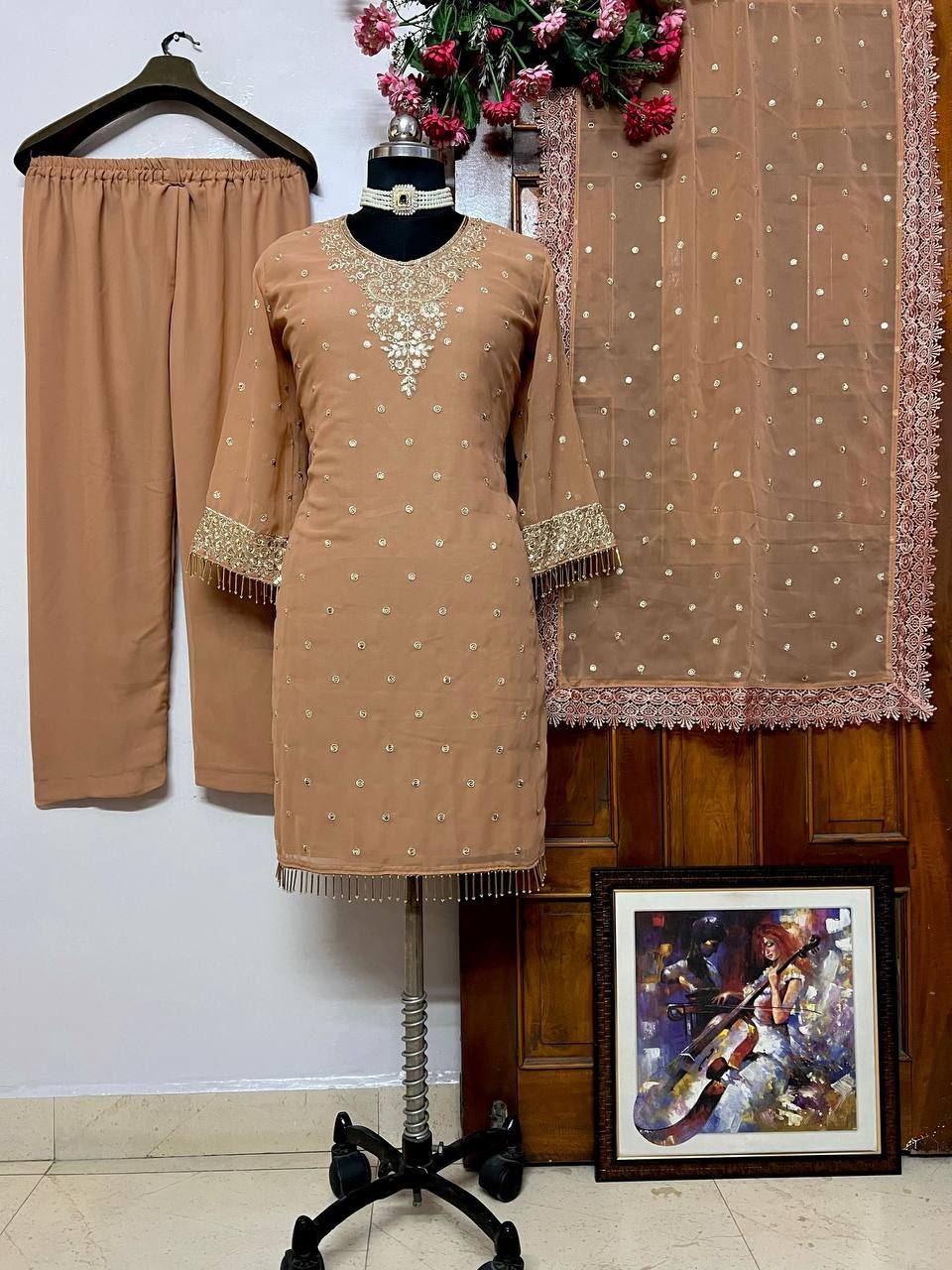 the beauty of your wardrobe with this newly launched kurti pant set the beauty of your wardrobe with this newly launched kurti pant set