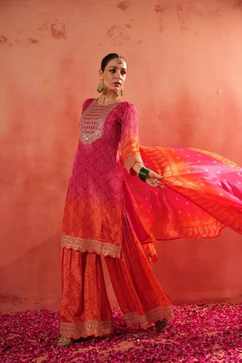 print top sharara with dupatta print top sharara with dupatta