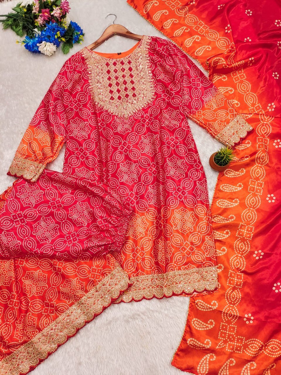 print top sharara with dupatta print top sharara with dupatta