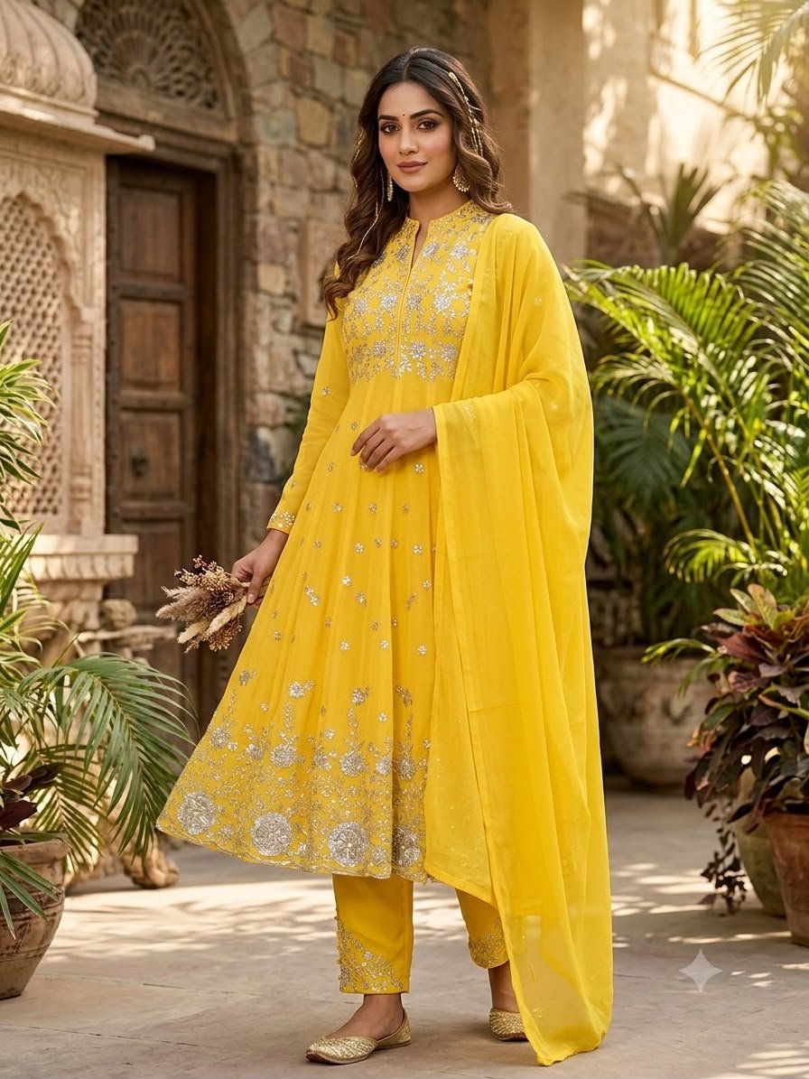 designer sequence embroidered worked round top, pant with dupatta* designer sequence embroidered worked round top, pant with dupatta* 