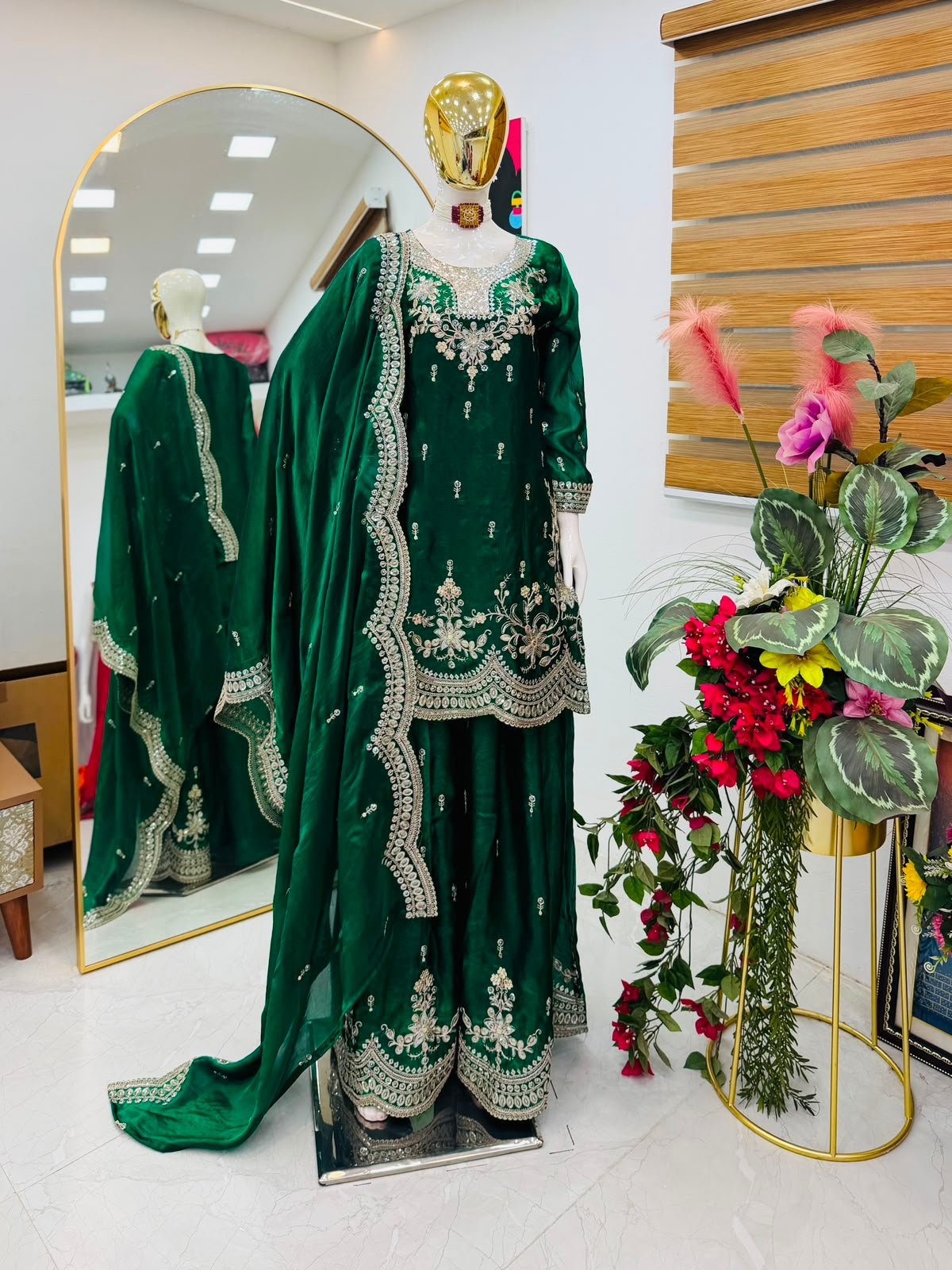new designer party sharara suit & dupatta set new designer party sharara suit & dupatta set