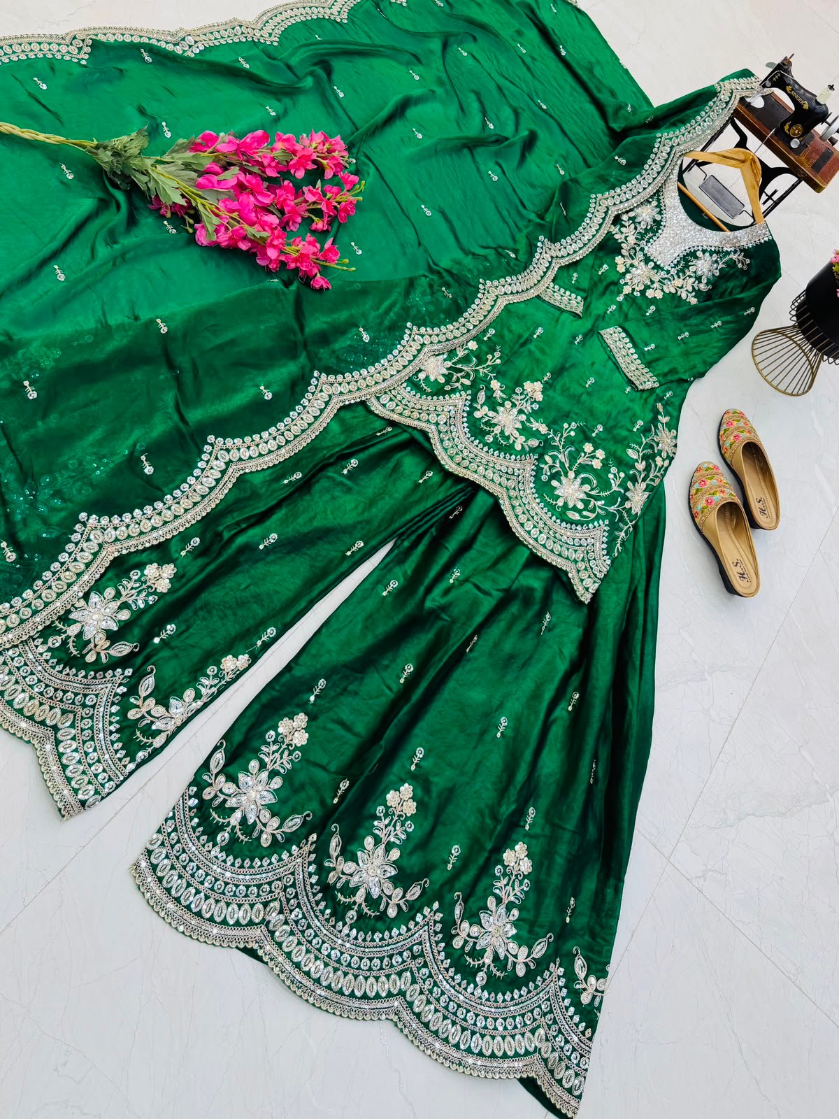 new designer party sharara suit & dupatta set new designer party sharara suit & dupatta set