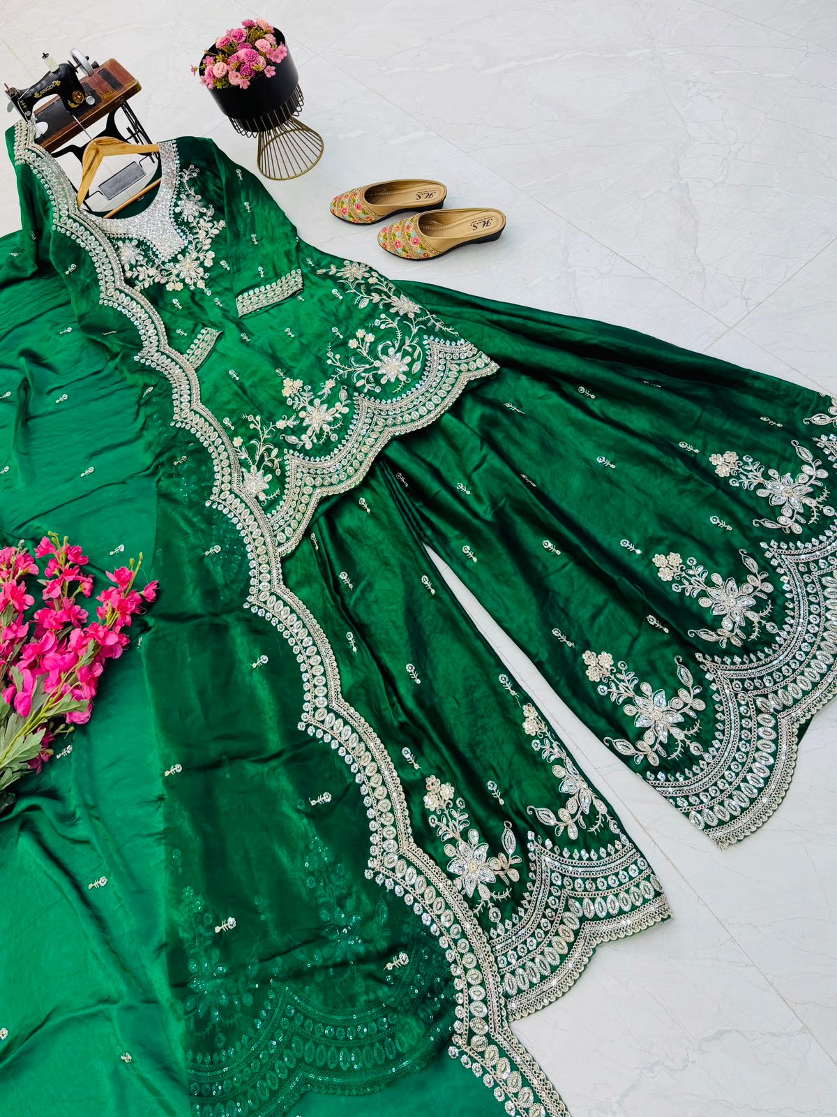 new designer party sharara suit & dupatta set new designer party sharara suit & dupatta set