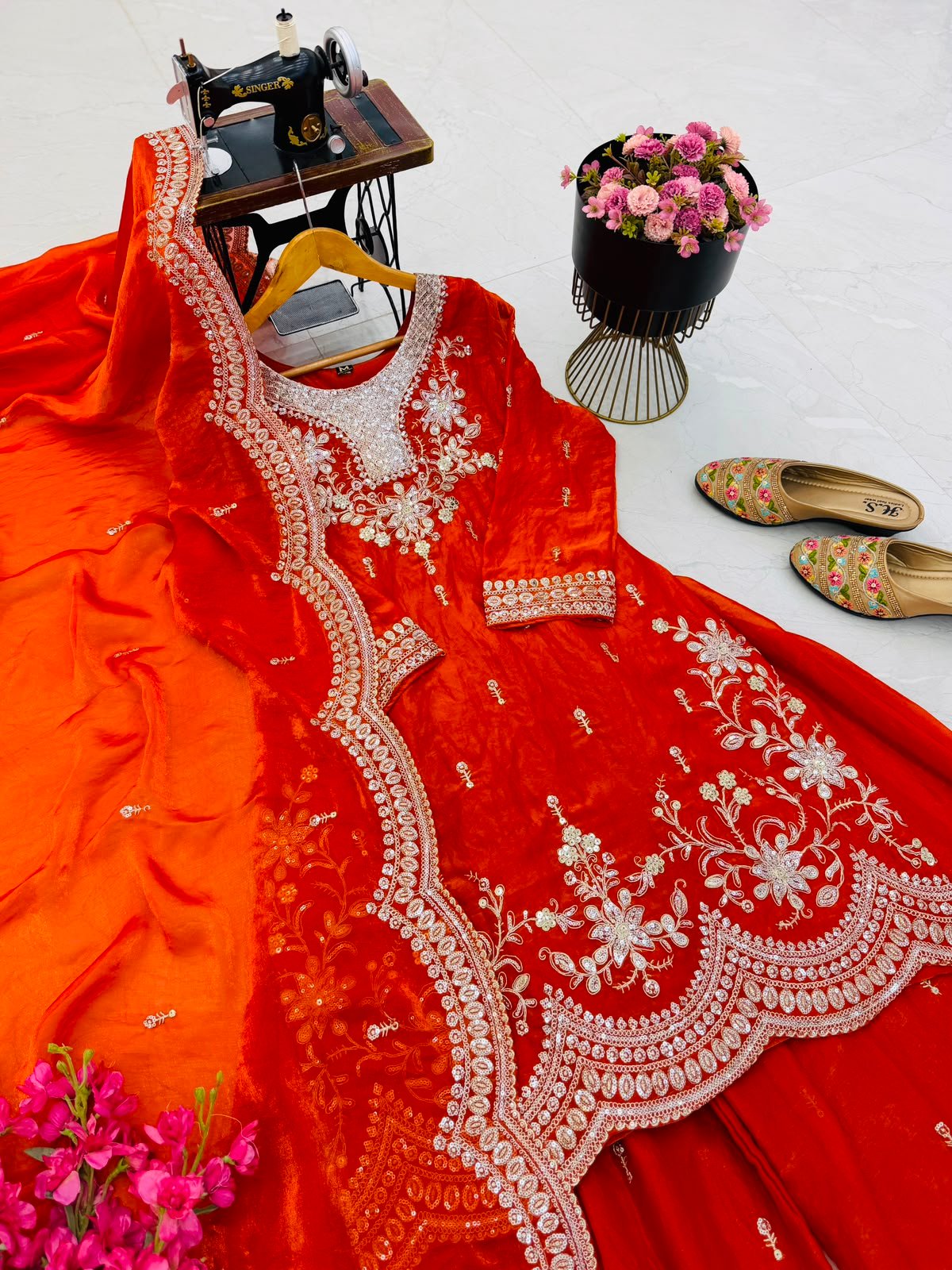 new designer party sharara suit & dupatta set new designer party sharara suit & dupatta set