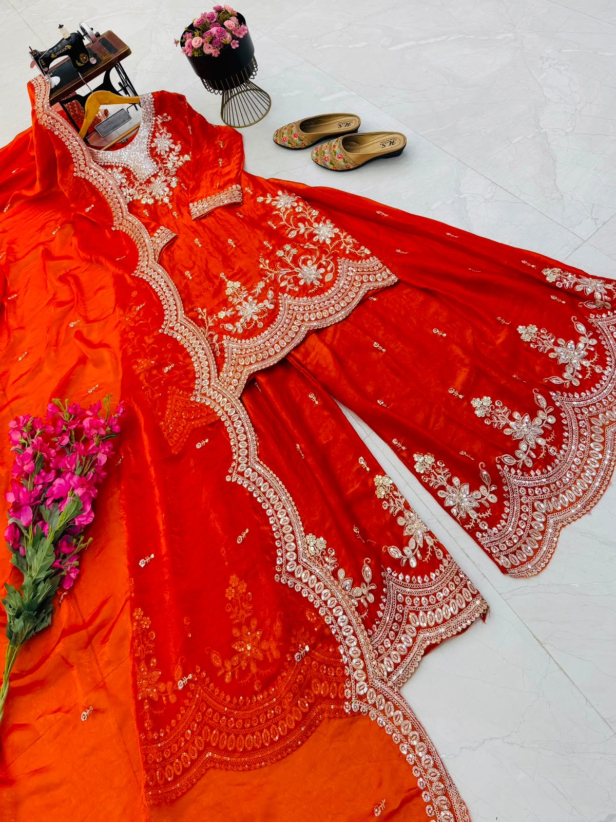 new designer party sharara suit & dupatta set new designer party sharara suit & dupatta set