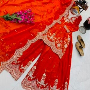 new designer party sharara suit & dupatta set