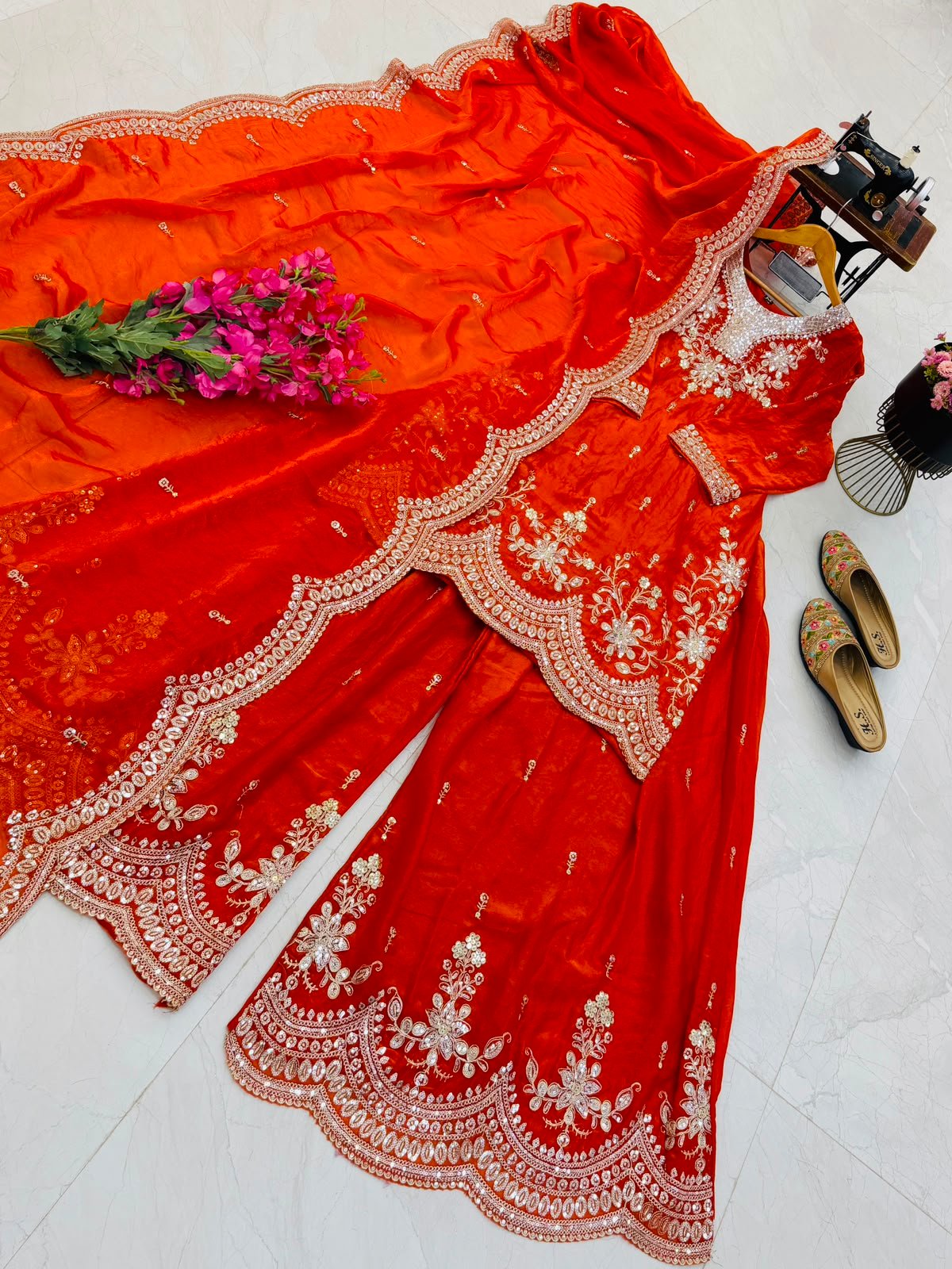 new designer party sharara suit & dupatta set new designer party sharara suit & dupatta set