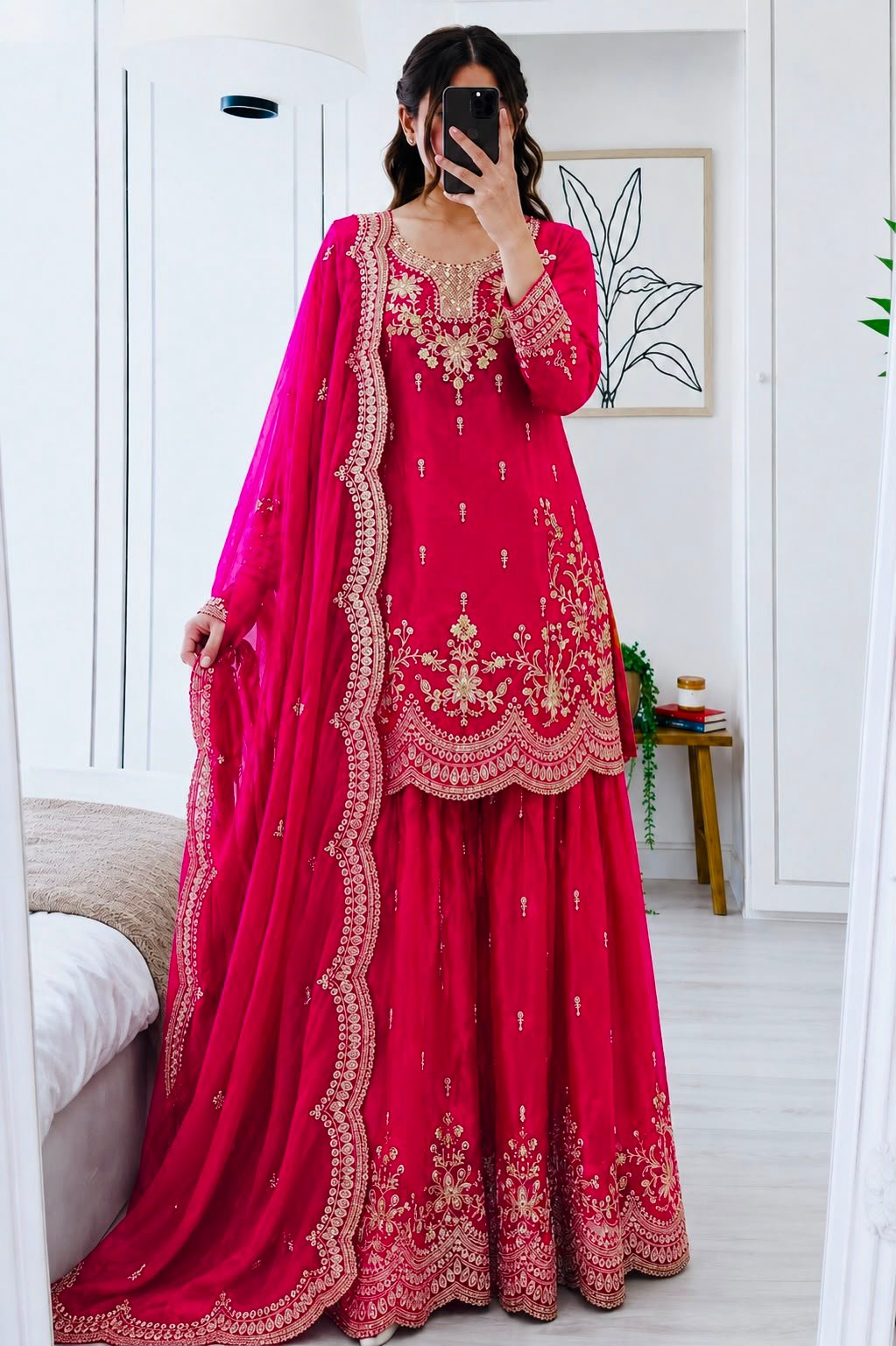new designer party sharara suit & dupatta set new designer party sharara suit & dupatta set