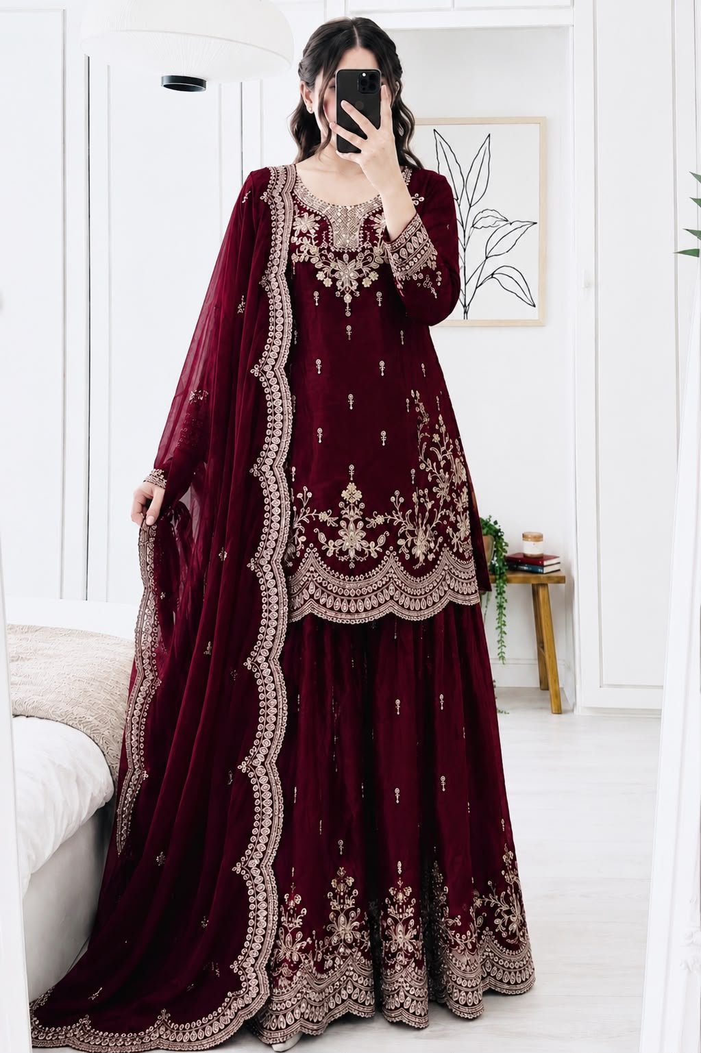 new designer party sharara suit & dupatta set new designer party sharara suit & dupatta set