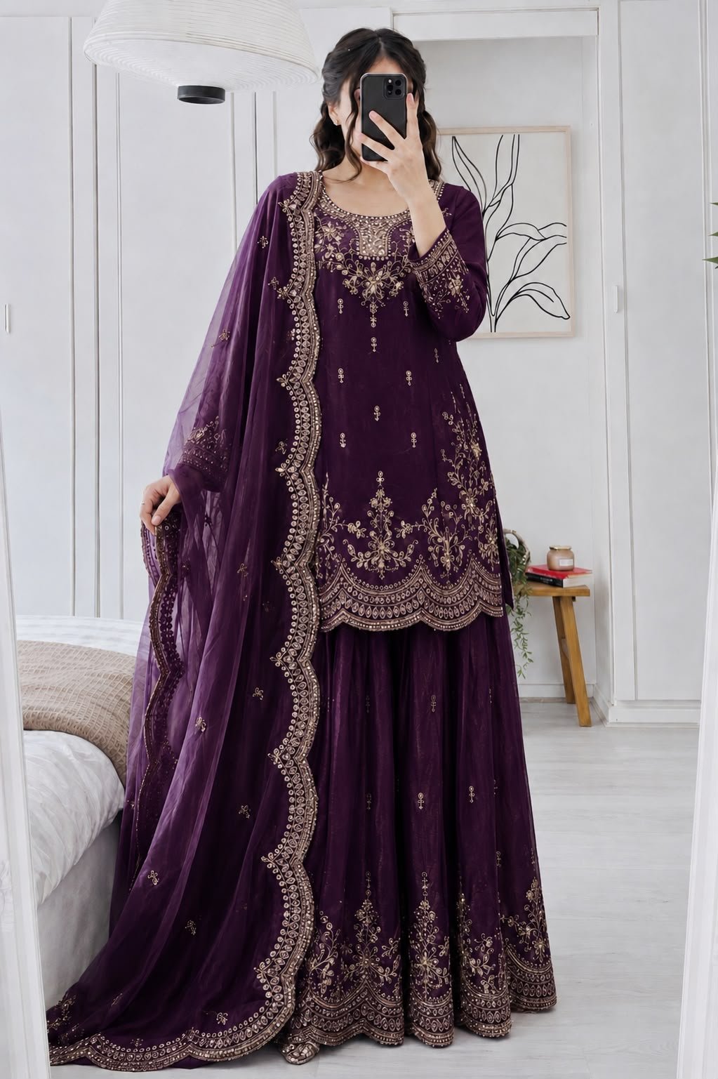 new designer party sharara suit & dupatta set new designer party sharara suit & dupatta set