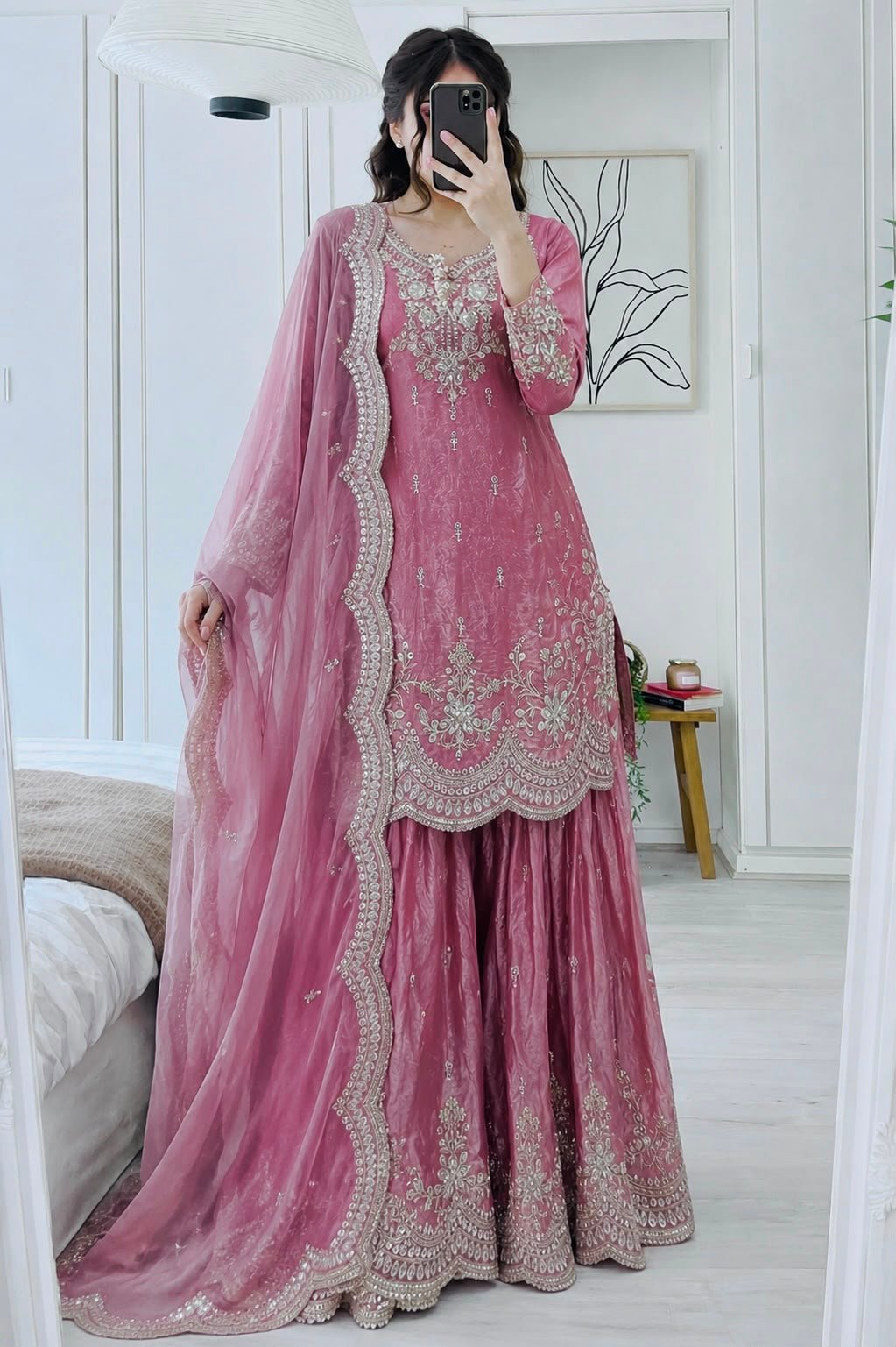 new designer party sharara suit & dupatta set new designer party sharara suit & dupatta set