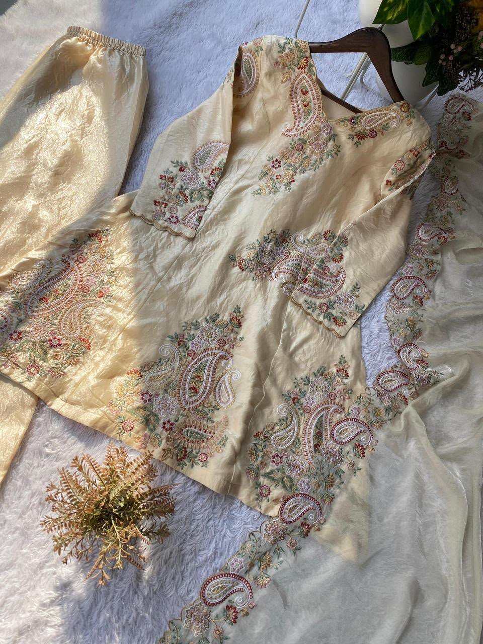 wedding our designer wear embroidered top plazzo and dupatta in fendy wedding our designer wear embroidered top plazzo and dupatta in fendy