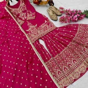 new designer party top sharara & dupatta set