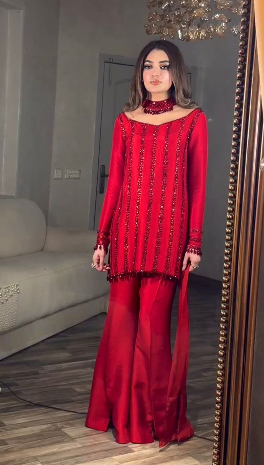 3 PIECES KURTI, PLAZZO & DUPATTA SET - Image 10