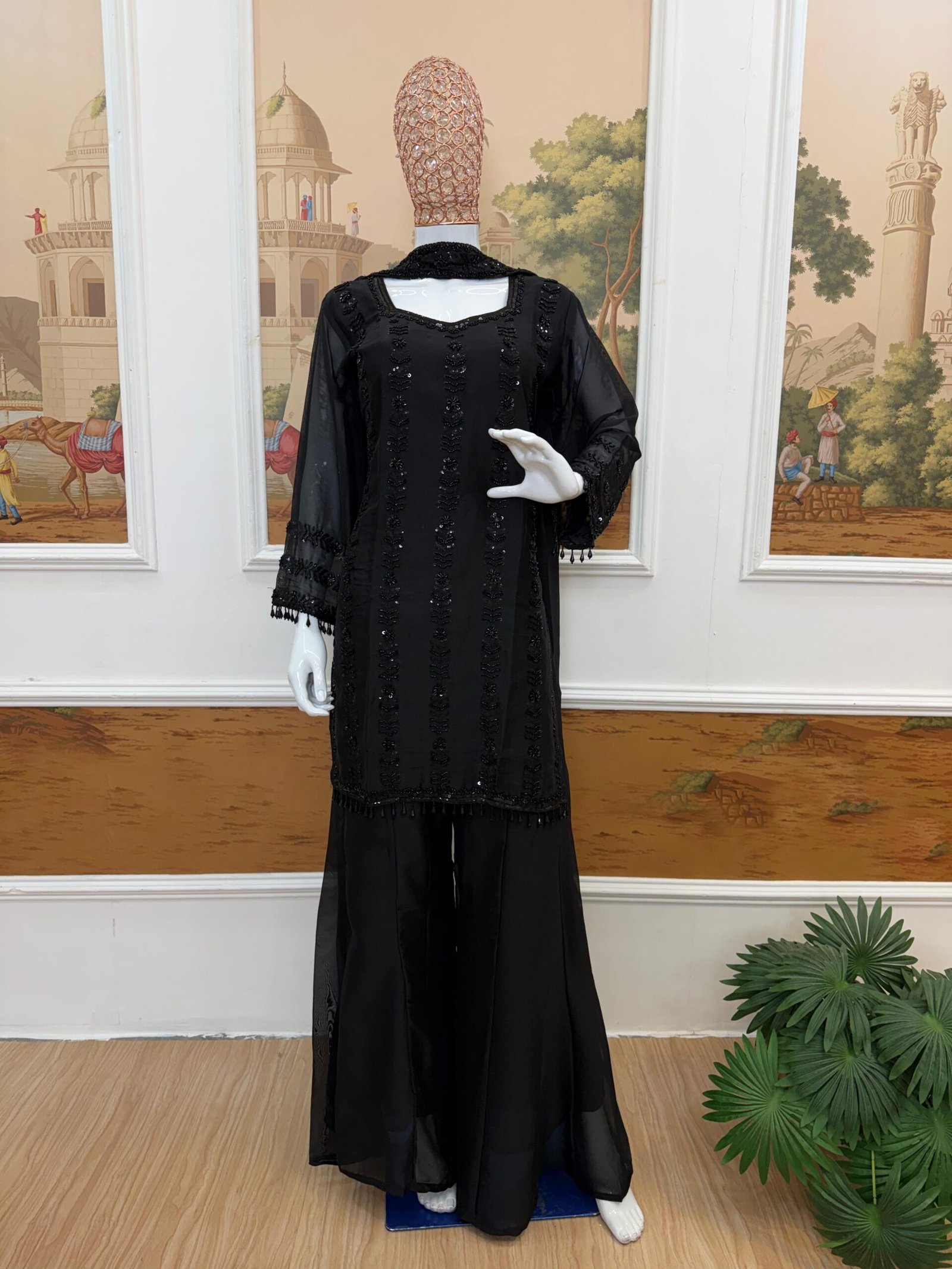 3 PIECES KURTI, PLAZZO & DUPATTA SET - Image 17