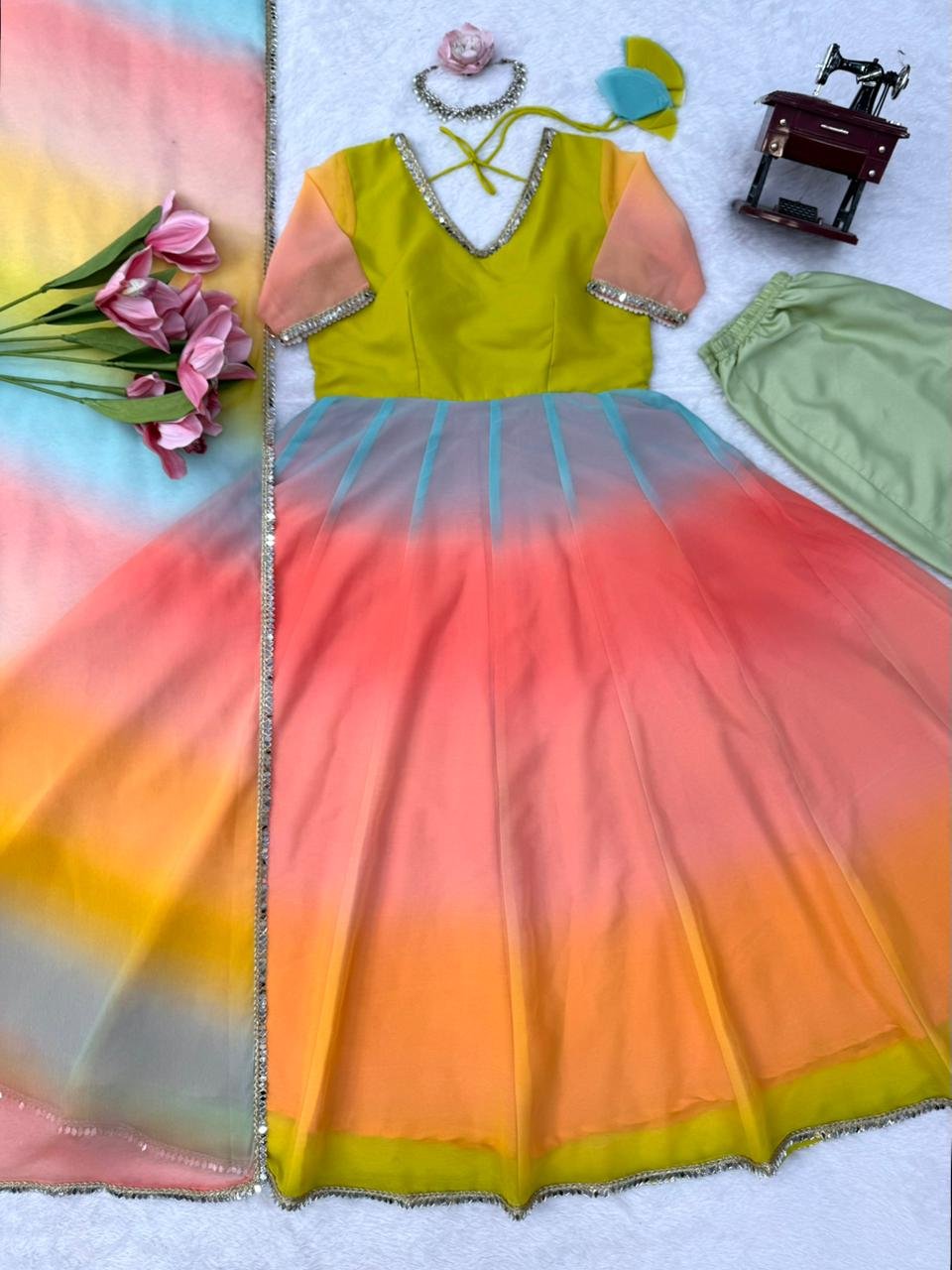anarkali set pant duppata anarkali set pant duppata